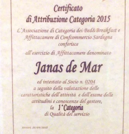 Janas De Mar Guest house Alghero